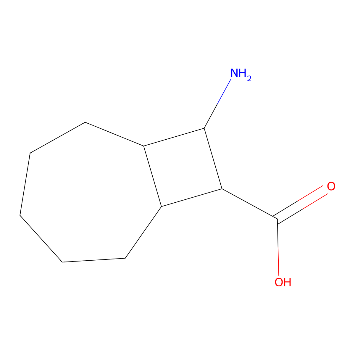 9-Aminobicyclo[5.2.0]nonane-8-carboxylic acid molecular structure, CAS 2416229-69-9