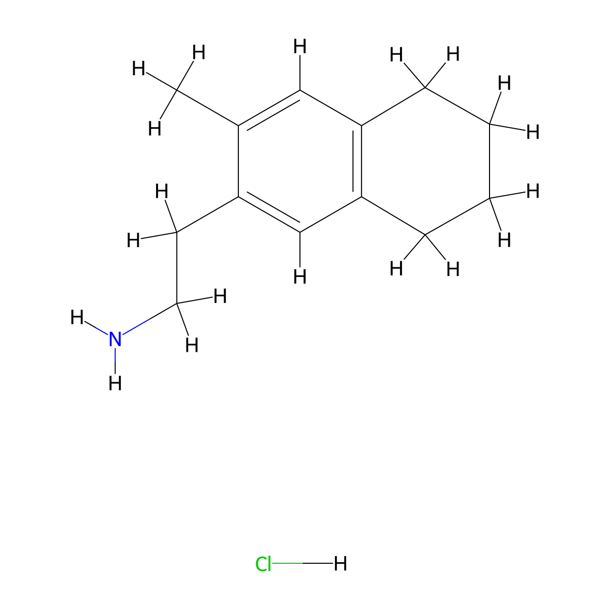 2-(3-Methyl-5,6,7,8-tetrahydronaphthalen-2-yl)ethanamine;hydrochloride molecular structure, CAS 2416229-87-1