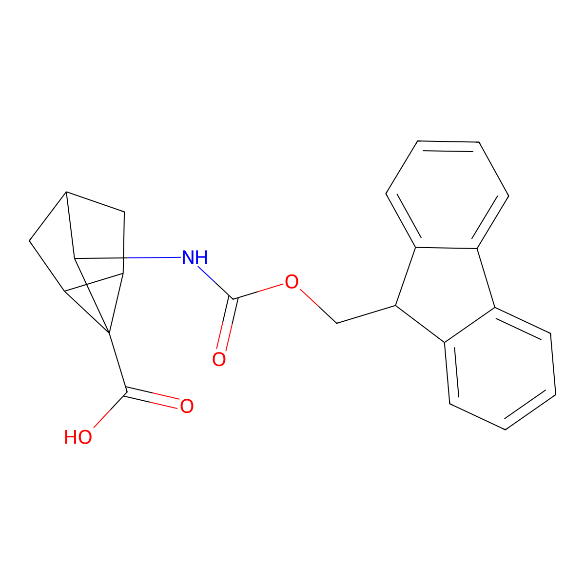 7-(9H-Fluoren-9-ylmethoxycarbonylamino)tricyclo[2.2.1.02,6]heptane-1-carboxylic acid molecular structure, CAS 2416229-92-8
