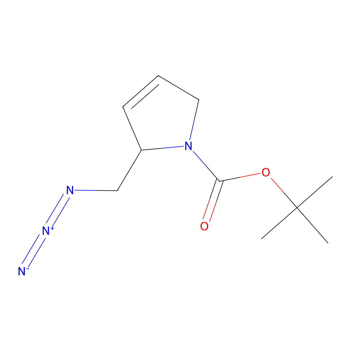 tert-butyl2-(azidomethyl)-2,5-dihydro-1H-pyrrole-1-carboxylate molecular structure, CAS 2416229-97-3