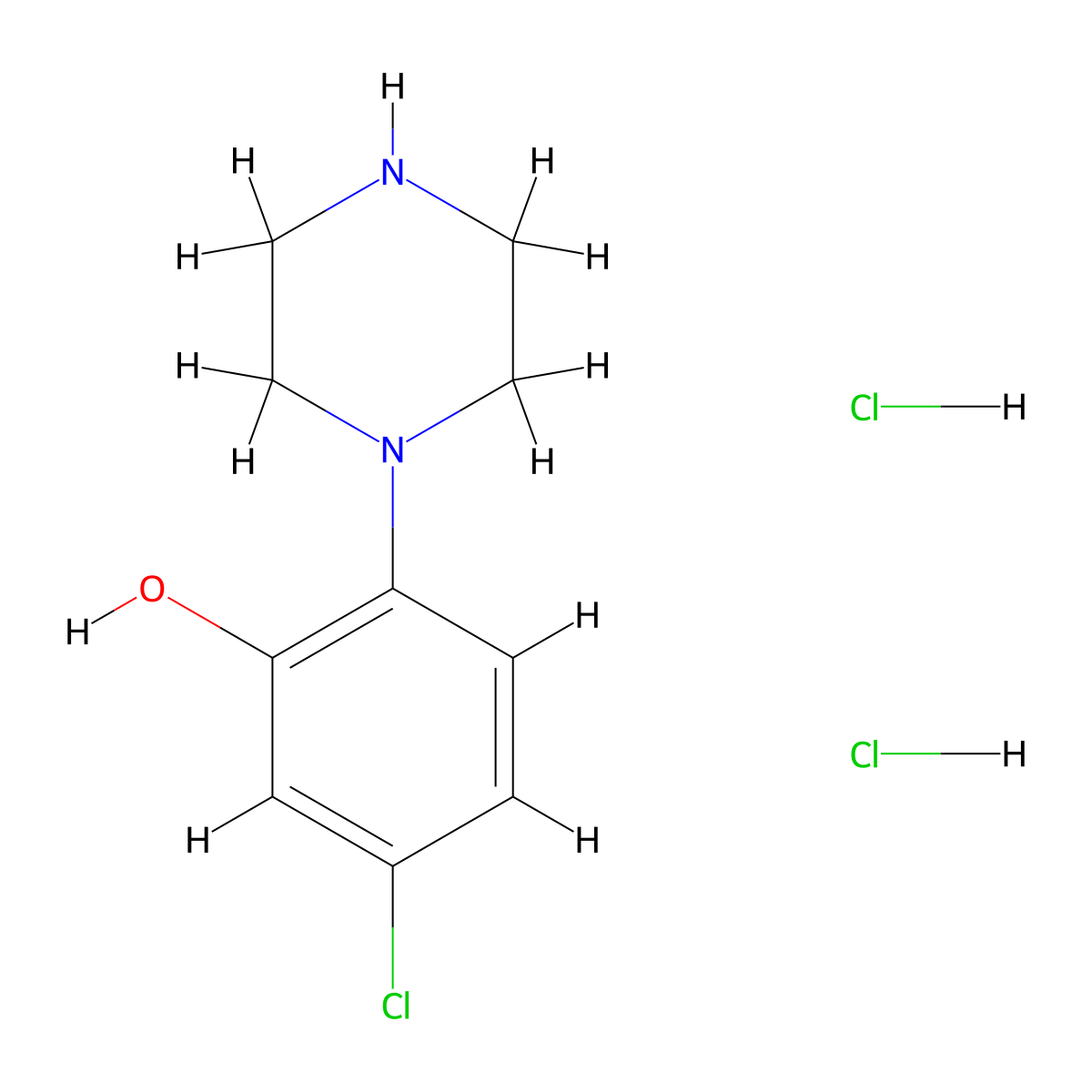 5-Chloro-2-(piperazin-1-yl)phenol dihydrochloride molecular structure, CAS 2416230-03-8