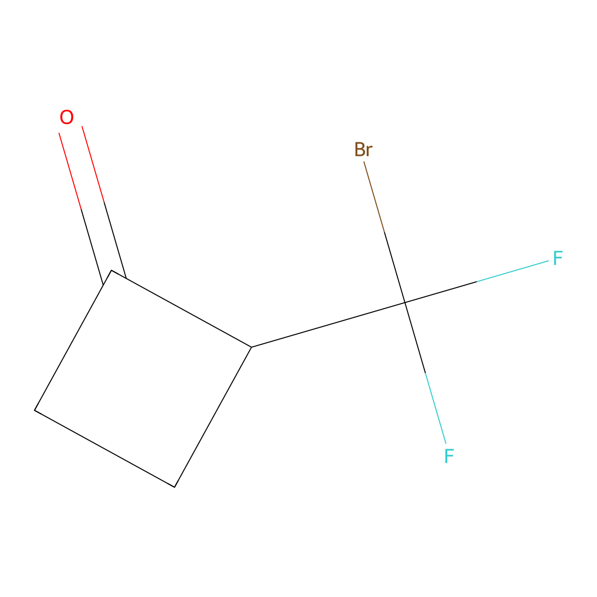 2-(Bromodifluoromethyl)cyclobutan-1-one molecular structure, CAS 2416230-05-0