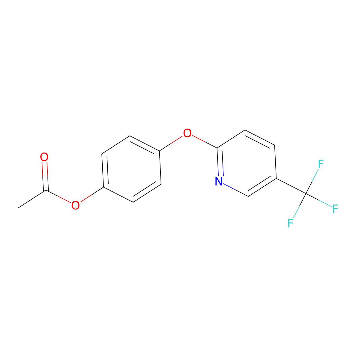 4-{[5-(Trifluoromethyl)pyridin-2-yl]oxy}phenyl acetate molecular structure, CAS 2416230-46-9
