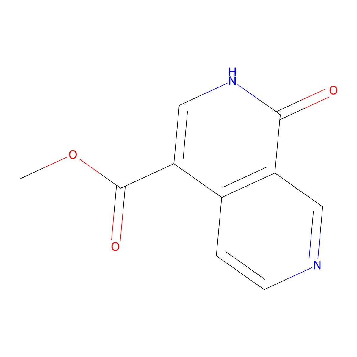 Methyl 1-hydroxy-2,7-naphthyridine-4-carboxylate molecular structure, CAS 2416230-54-9