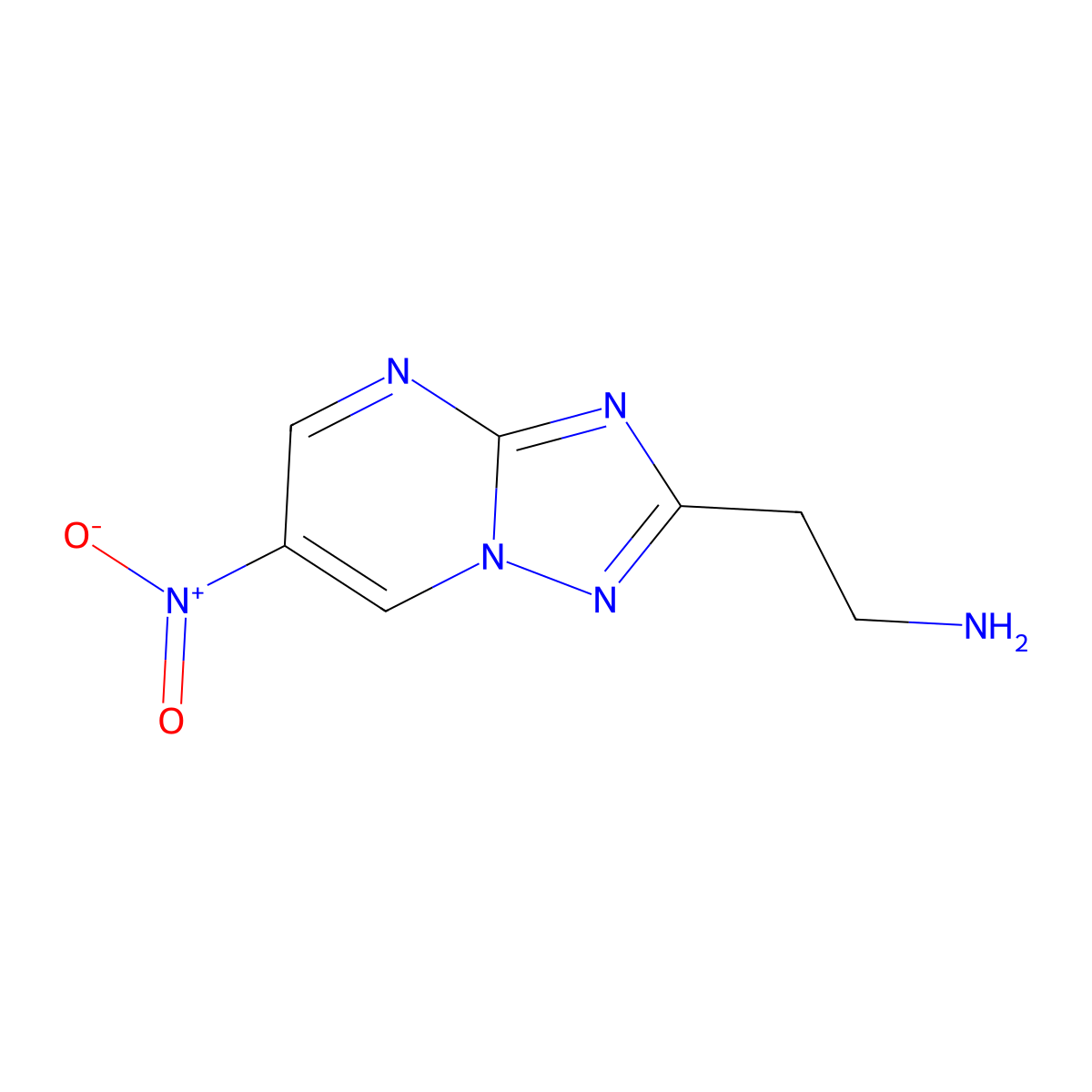 2-{6-Nitro-[1,2,4]triazolo[1,5-a]pyrimidin-2-yl}ethan-1-amine molecular structure, CAS 2416230-58-3