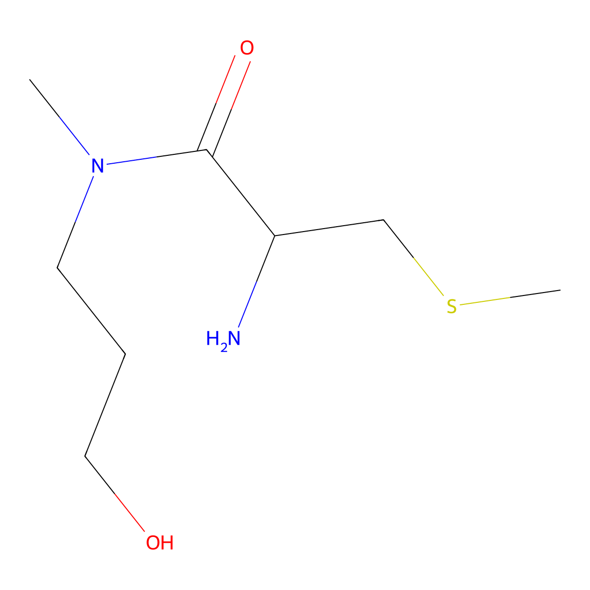 2-amino-N-(3-hydroxypropyl)-N-methyl-3-(methylsulfanyl)propanamide molecular structure, CAS 2416230-76-5