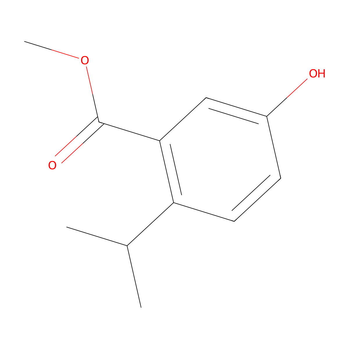Methyl 5-hydroxy-2-(propan-2-yl)benzoate molecular structure, CAS 2416231-00-8