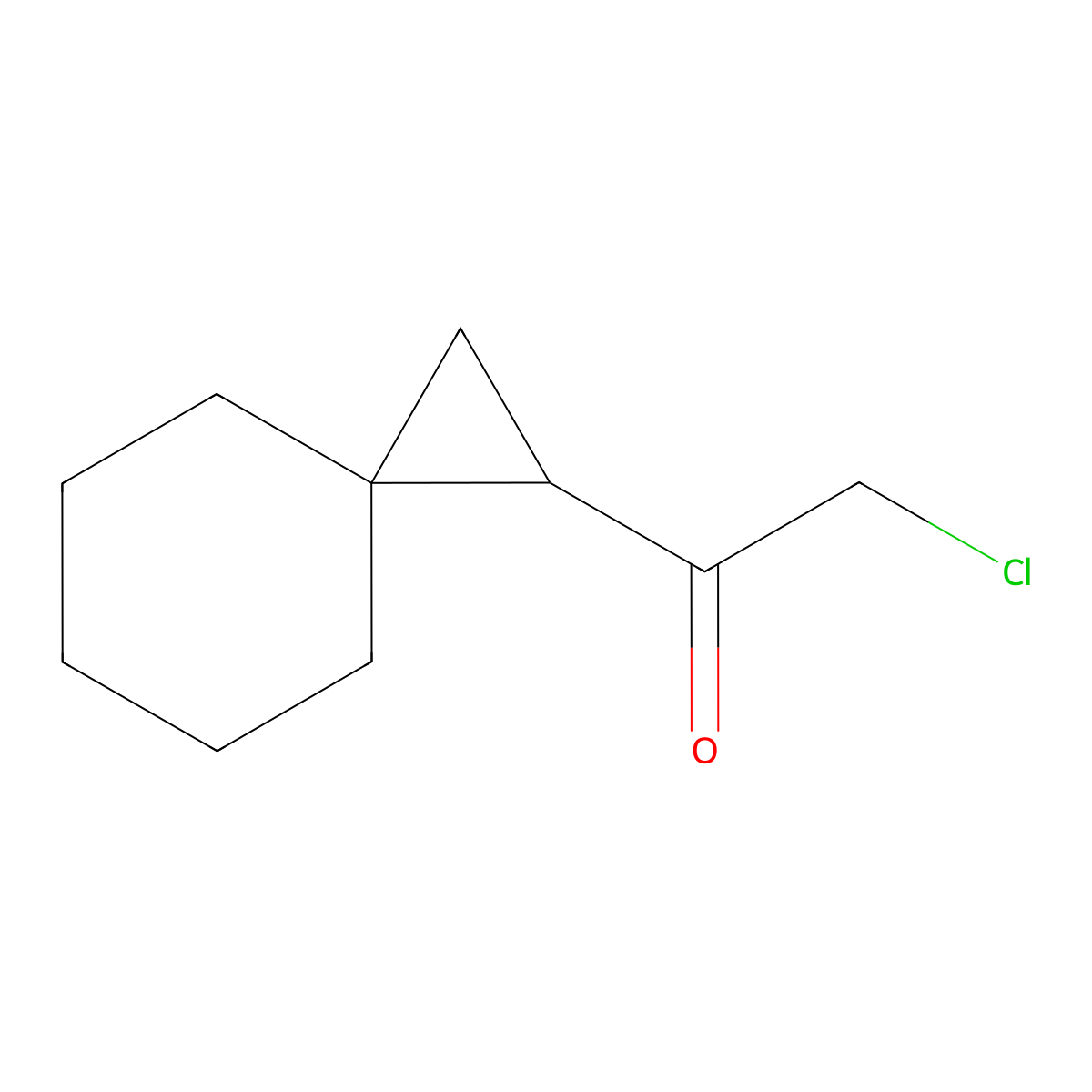 2-Chloro-1-{spiro[2.5]octan-1-yl}ethan-1-one molecular structure, CAS 2416231-03-1