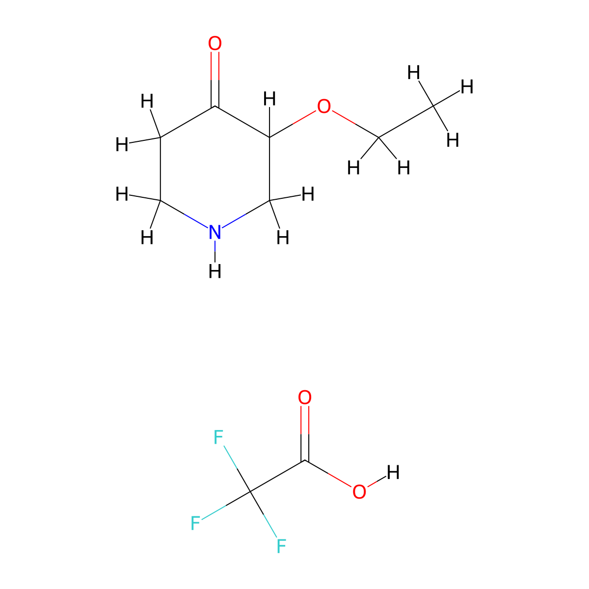 3-Ethoxypiperidin-4-one,trifluoroaceticacid molecular structure, CAS 2416231-18-8