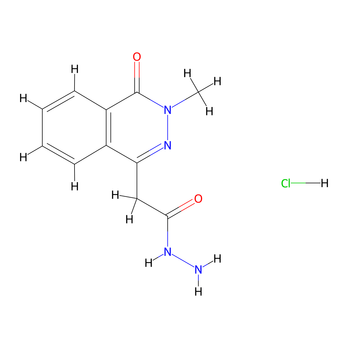 2-(3-Methyl-4-oxo-3,4-dihydrophthalazin-1-yl)acetohydrazide hydrochloride molecular structure, CAS 2416231-39-3