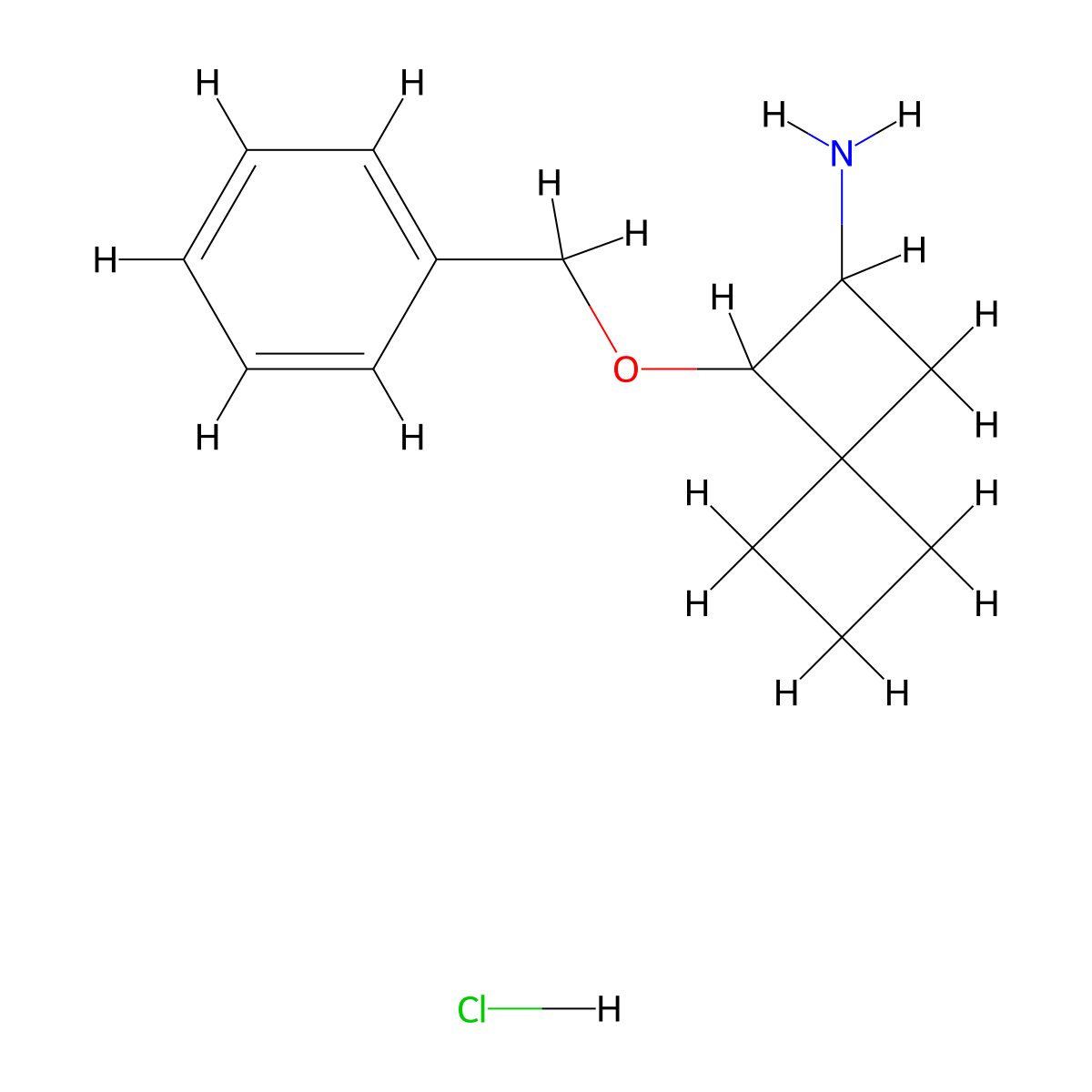 1-(Benzyloxy)spiro[3.3]heptan-2-amine hydrochloride molecular structure, CAS 2416231-44-0