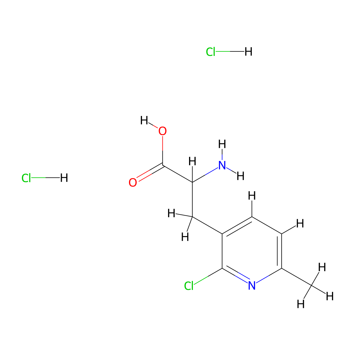 2-Amino-3-(2-chloro-6-methylpyridin-3-yl)propanoic acid dihydrochloride molecular structure, CAS 2416231-46-2