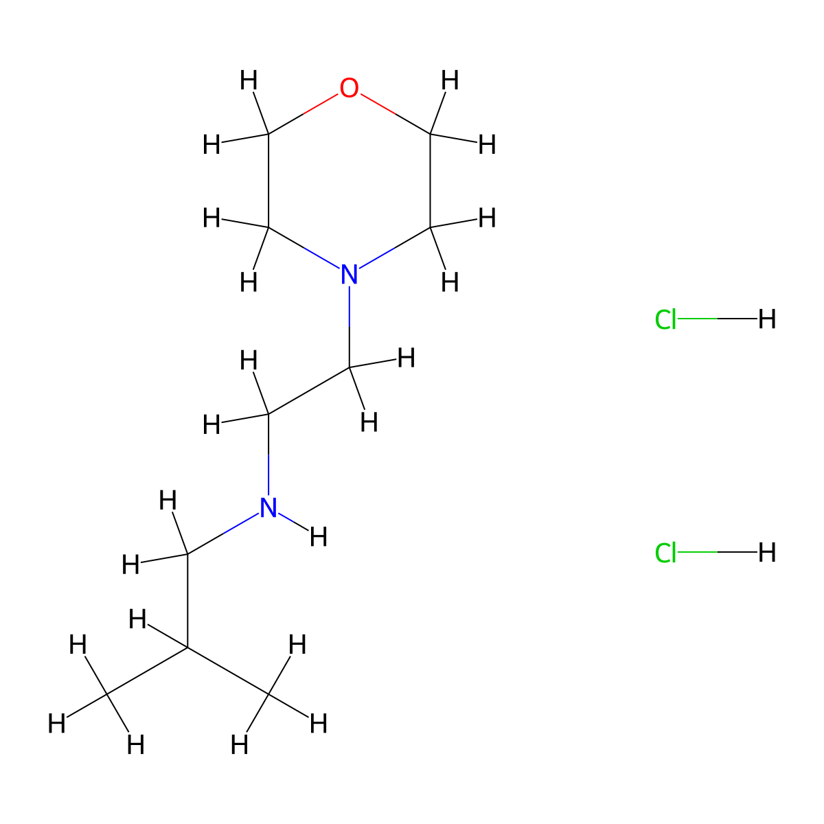 (2-Methylpropyl)[2-(morpholin-4-yl)ethyl]amine dihydrochloride molecular structure, CAS 2416231-51-9