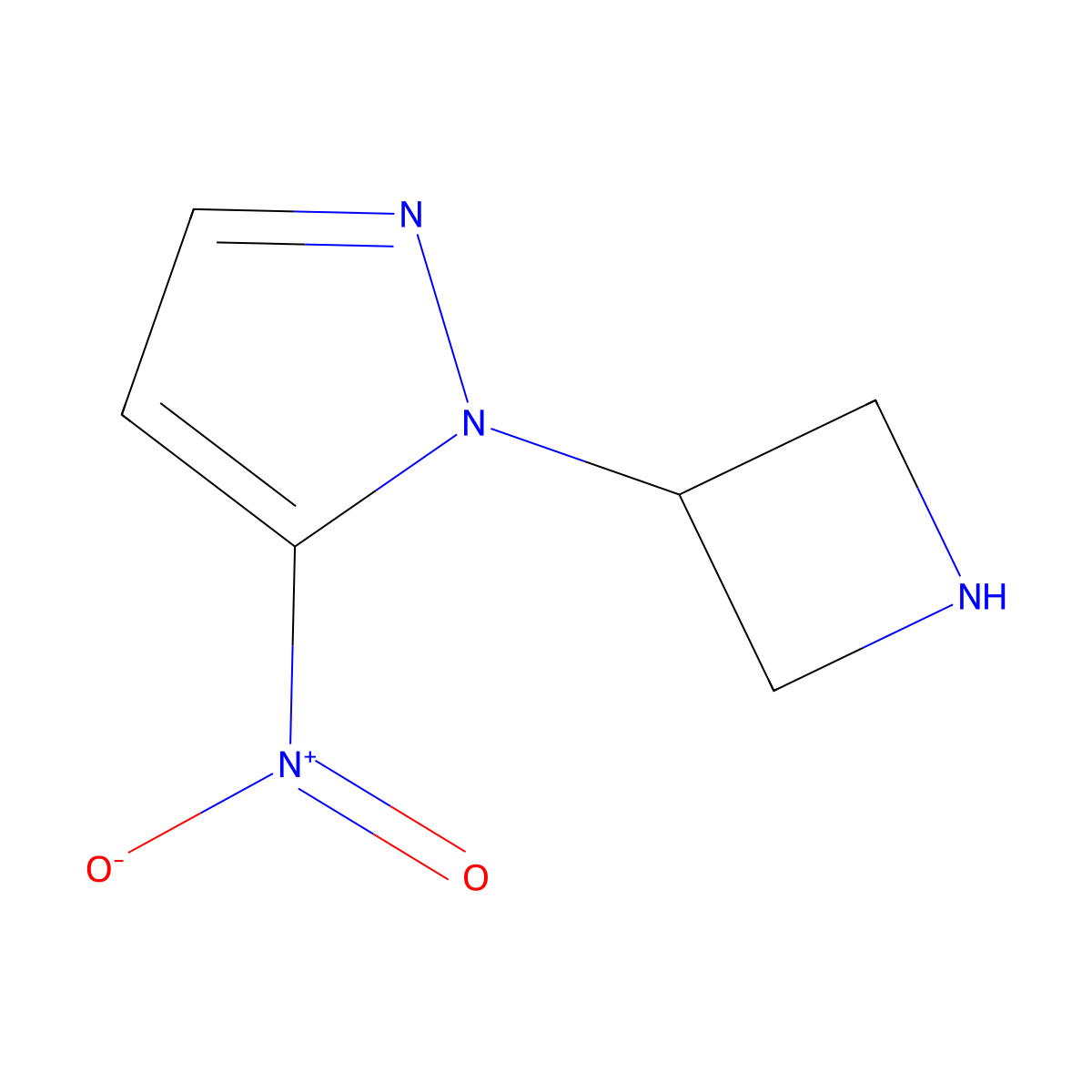 1-(azetidin-3-yl)-5-nitro-1H-pyrazole molecular structure, CAS 2416231-73-5