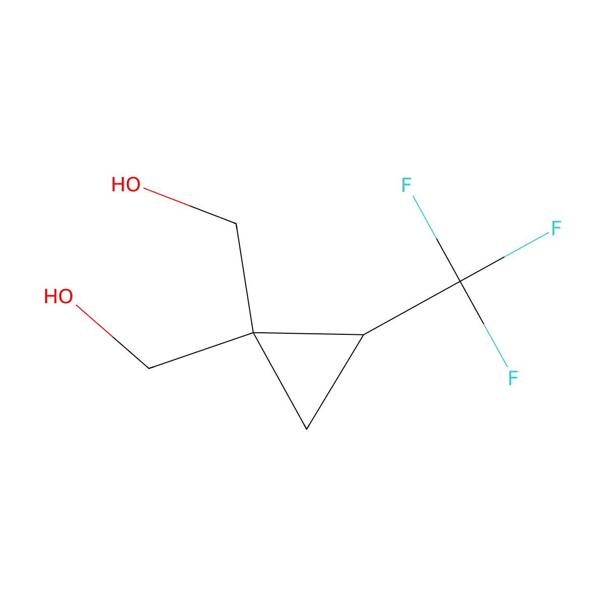 [1-(Hydroxymethyl)-2-(trifluoromethyl)cyclopropyl]methanol molecular structure, CAS 2416231-75-7