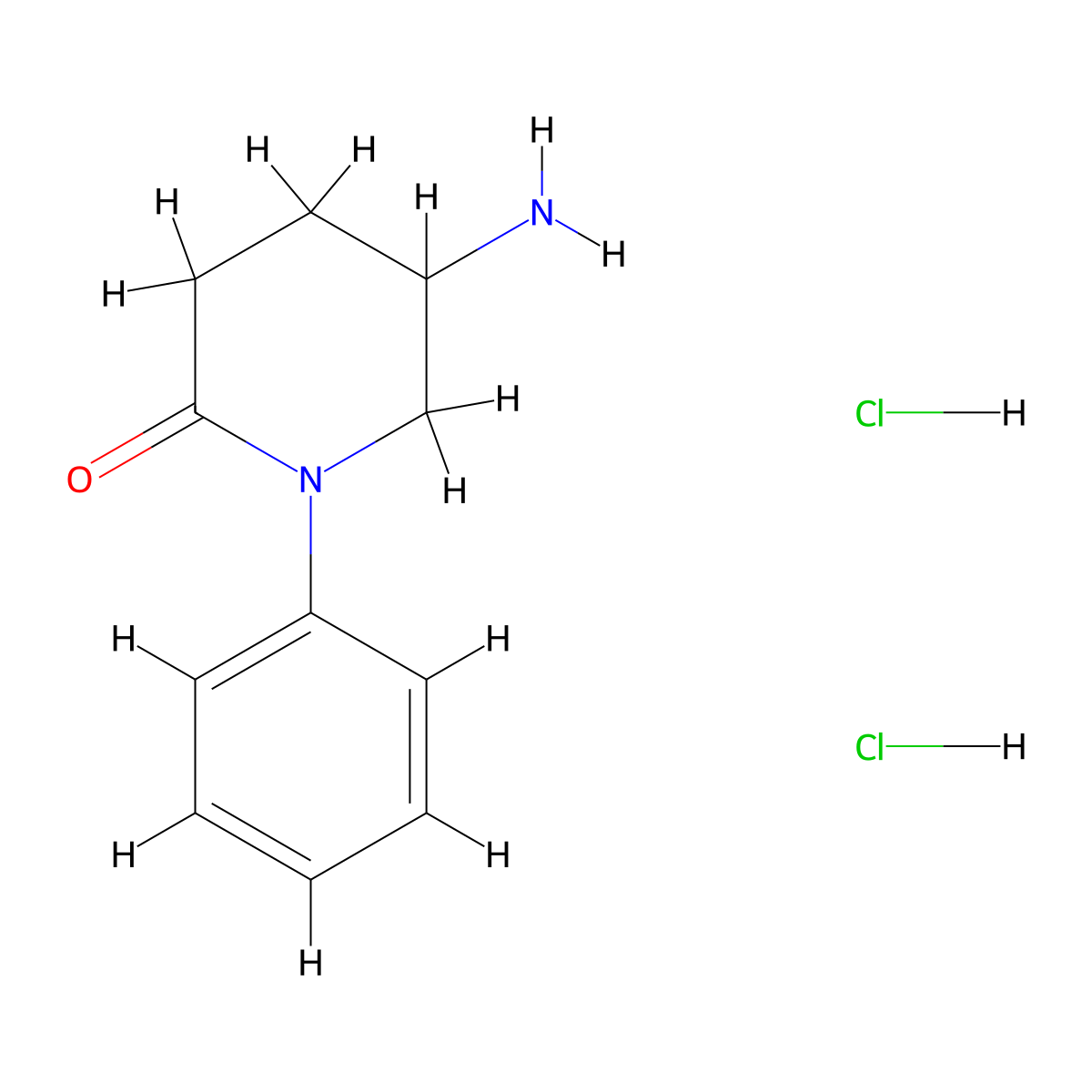 5-Amino-1-phenylpiperidin-2-one dihydrochloride molecular structure, CAS 2416231-80-4