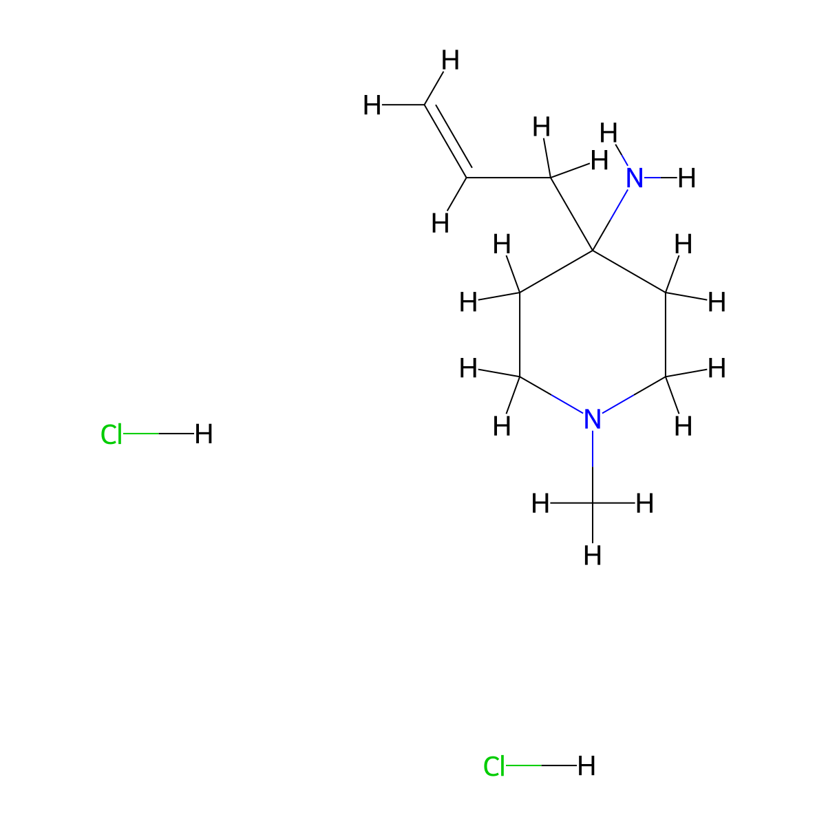 1-Methyl-4-prop-2-enylpiperidin-4-amine;dihydrochloride molecular structure, CAS 2416233-53-7