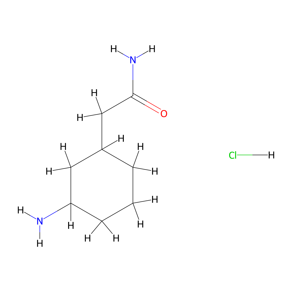 2-(3-Aminocyclohexyl)acetamide hydrochloride molecular structure, CAS 2416233-62-8