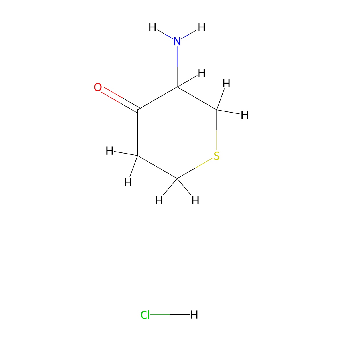 3-Aminothian-4-one hydrochloride molecular structure, CAS 2416233-64-0