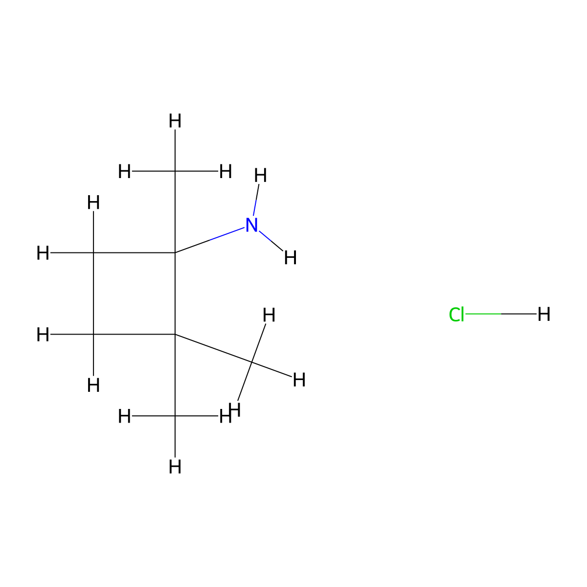 1,2,2-Trimethylcyclobutan-1-aminehydrochloride molecular structure, CAS 2416233-84-4