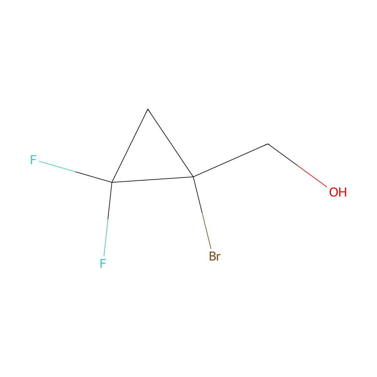 (1-Bromo-2,2-difluorocyclopropyl)methanol molecular structure, CAS 2416233-86-6