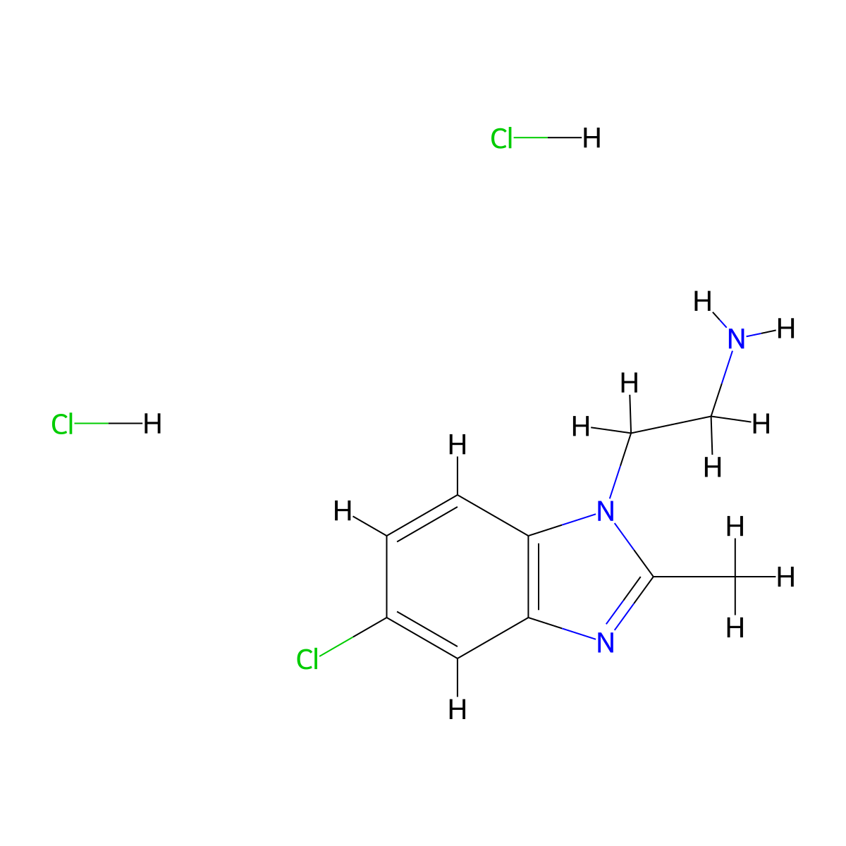 2-(5-Chloro-2-methylbenzimidazol-1-yl)ethanamine;dihydrochloride molecular structure, CAS 2416234-04-1