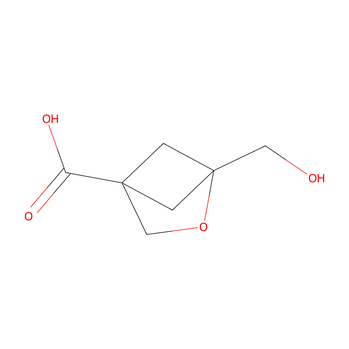 1-(Hydroxymethyl)-2-oxabicyclo[2.1.1]hexane-4-carboxylic acid molecular structure, CAS 2416234-08-5