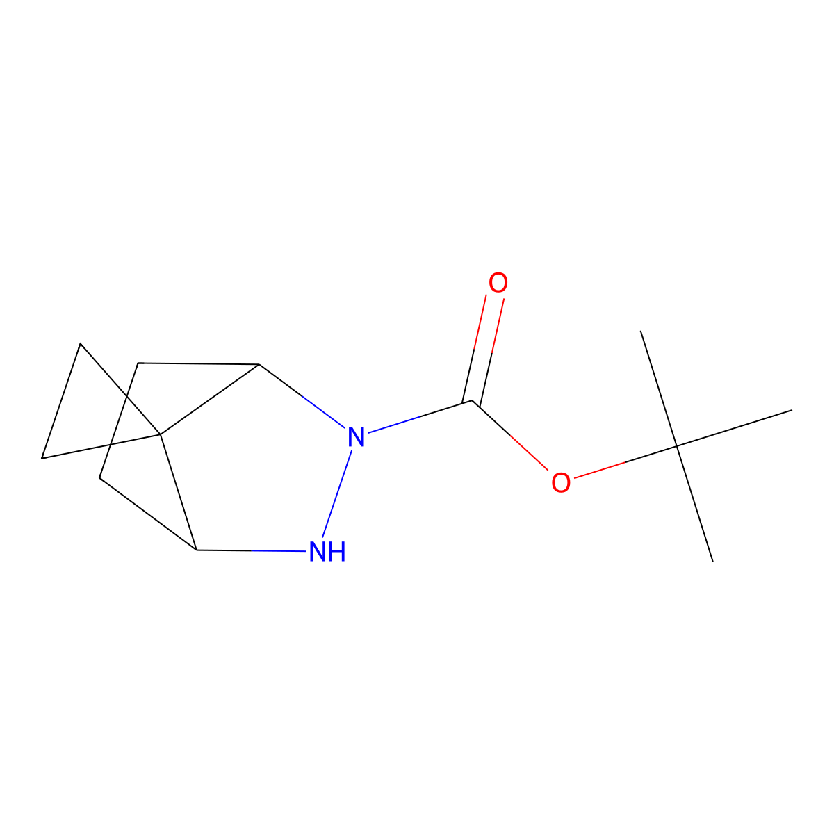 Tert-butyl 2,3-diazaspiro[bicyclo[2.2.1]heptane-7,1'-cyclopropane]-2-carboxylate molecular structure, CAS 2416234-10-9