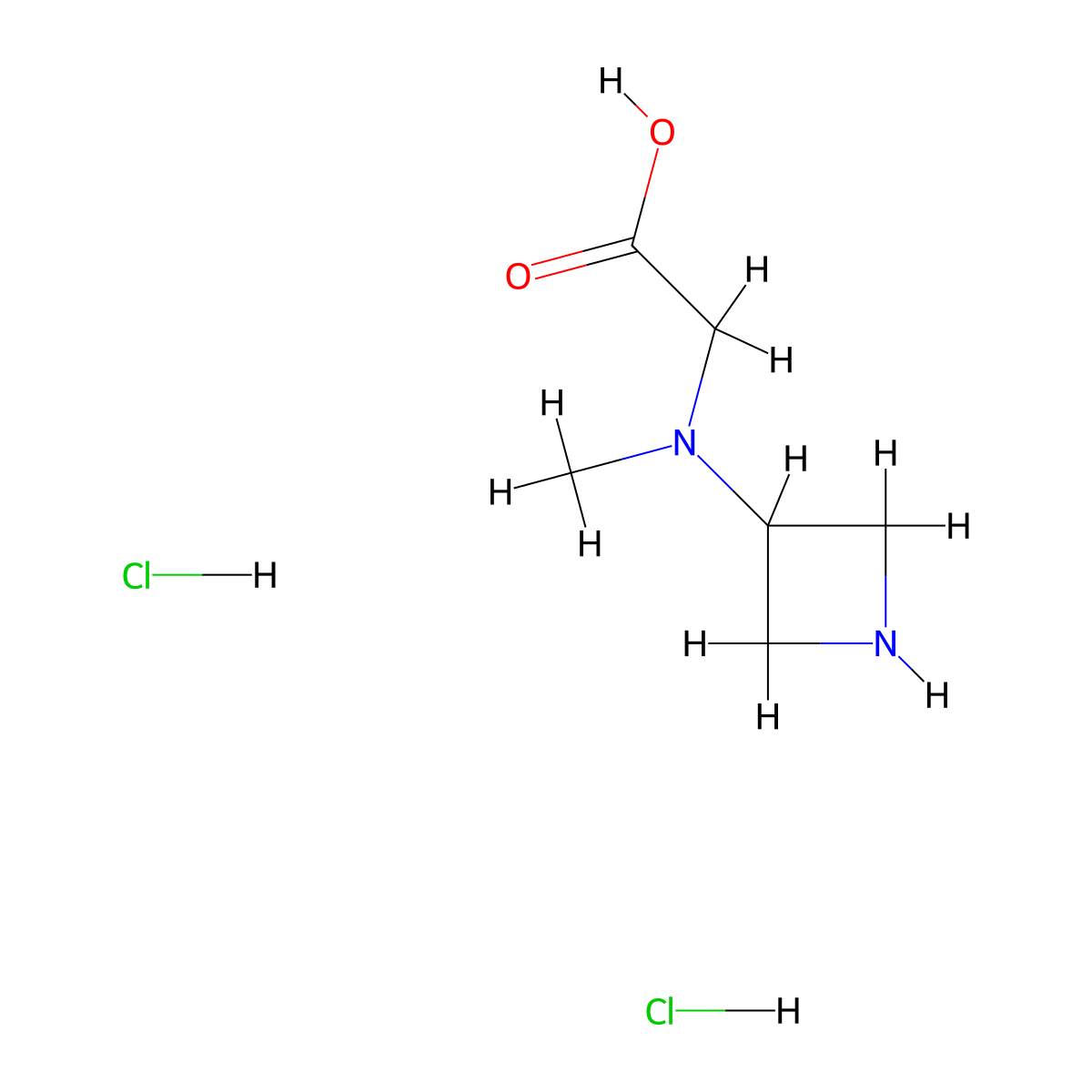 2-[(Azetidin-3-yl)(methyl)amino]aceticaciddihydrochloride molecular structure, CAS 2416234-14-3