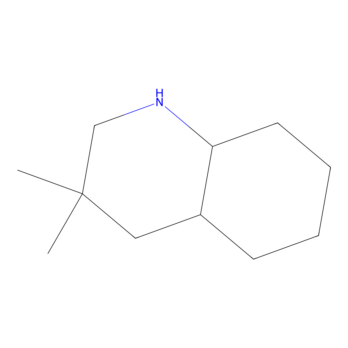 3,3-Dimethyl-decahydroquinoline molecular structure, CAS 2416234-17-6