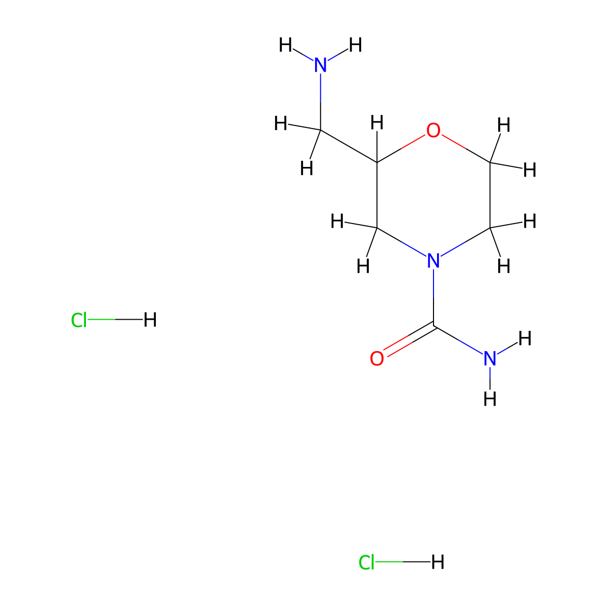 2-(Aminomethyl)morpholine-4-carboxamide dihydrochloride molecular structure, CAS 2416234-19-8