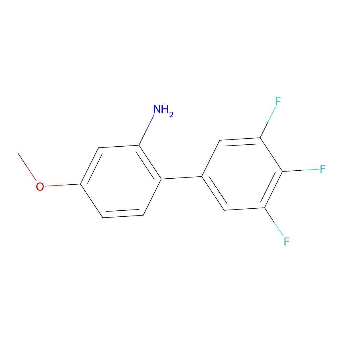 3',4',5'-Trifluoro-4-methoxy-[1,1'-biphenyl]-2-amine molecular structure, CAS 2416234-35-8