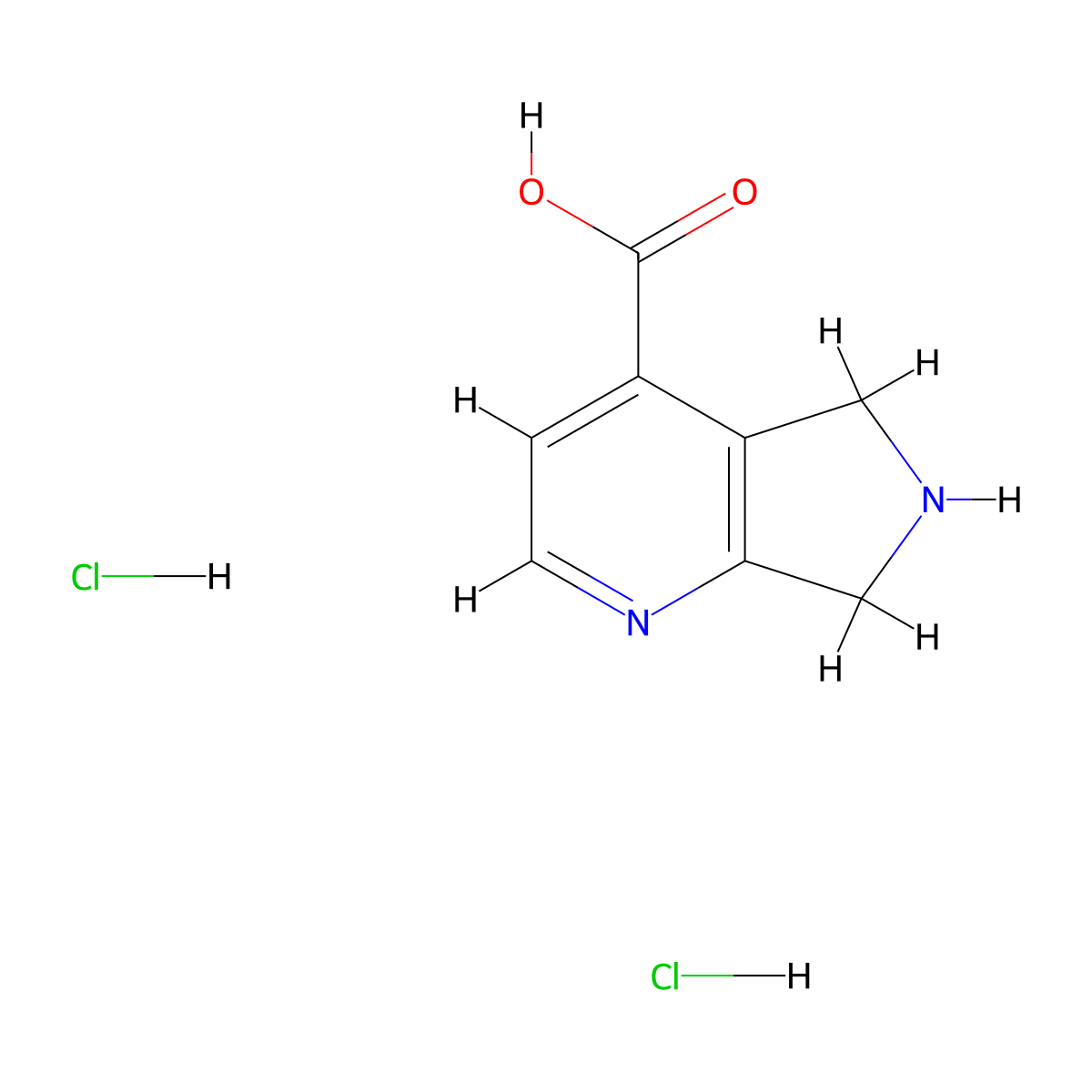 5H,6H,7H-pyrrolo[3,4-b]pyridine-4-carboxylic acid dihydrochloride molecular structure, CAS 2416234-37-0