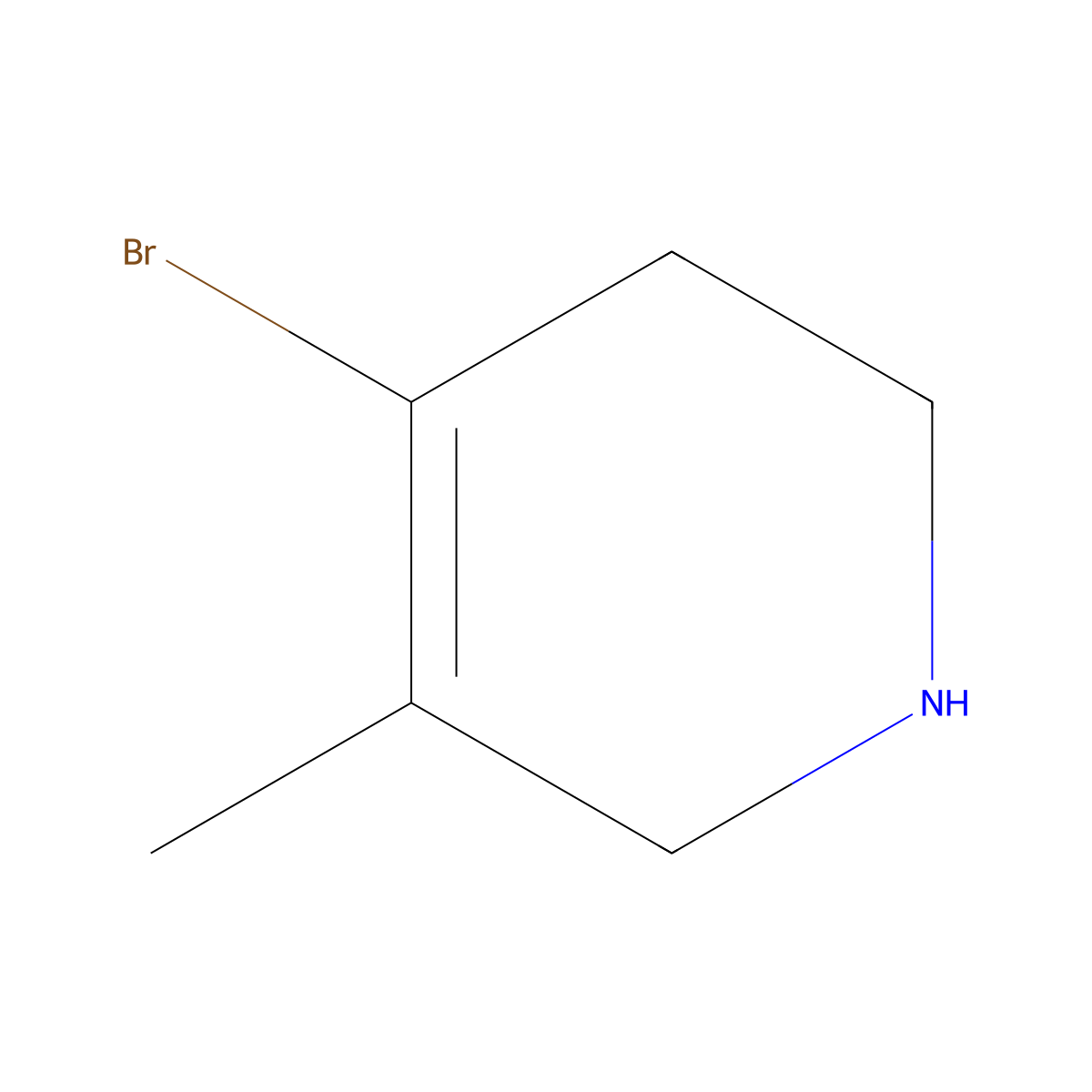 4-Bromo-5-methyl-1,2,3,6-tetrahydropyridine molecular structure, CAS 2416234-38-1