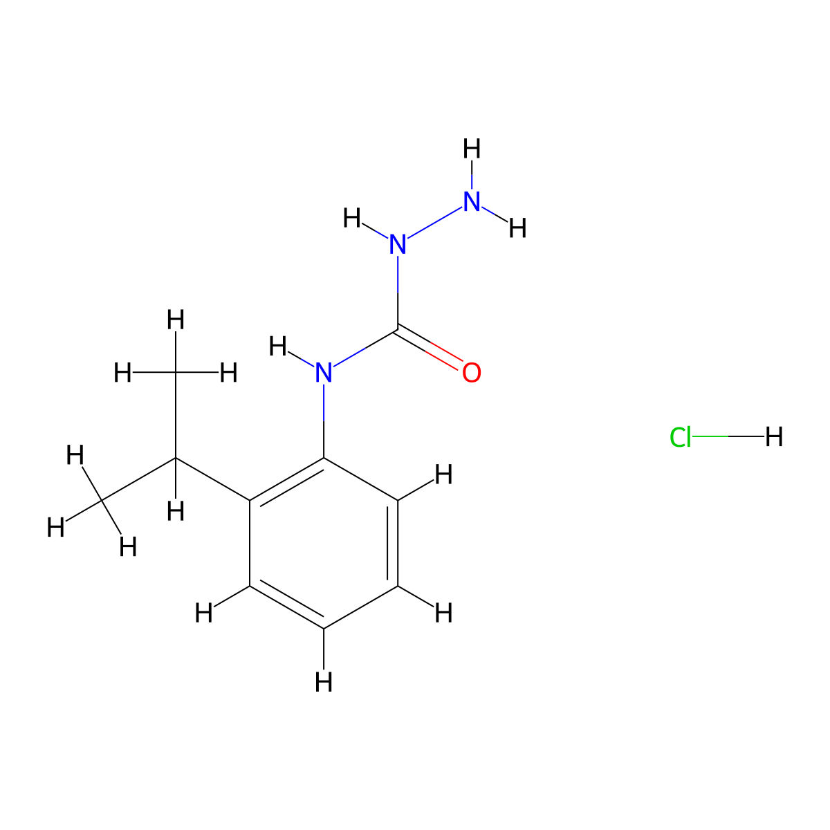 3-Amino-1-(2-(propan-2-yl)phenyl)urea hydrochloride molecular structure, CAS 2416234-43-8