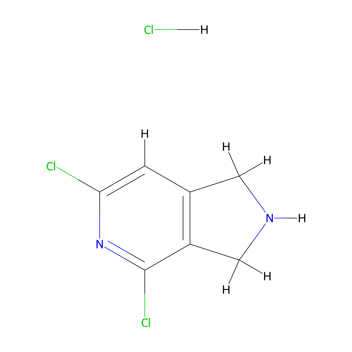 4,6-dichloro-1H,2H,3H-pyrrolo[3,4-c]pyridinehydrochloride molecular structure, CAS 2416234-48-3