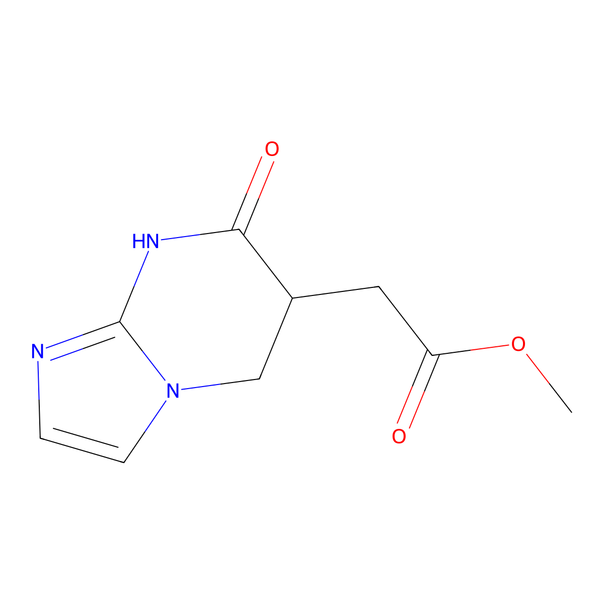 Methyl 2-(7-oxo-6,8-dihydro-5H-imidazo[1,2-a]pyrimidin-6-yl)acetate molecular structure, CAS 2416234-51-8