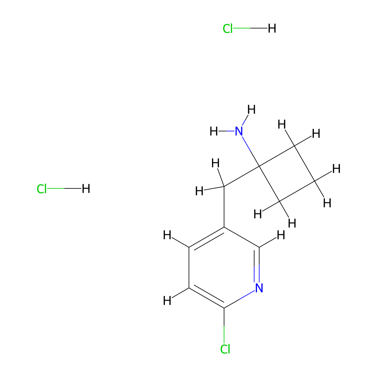 1-[(6-Chloropyridin-3-yl)methyl]cyclobutan-1-aminedihydrochloride molecular structure, CAS 2416234-78-9