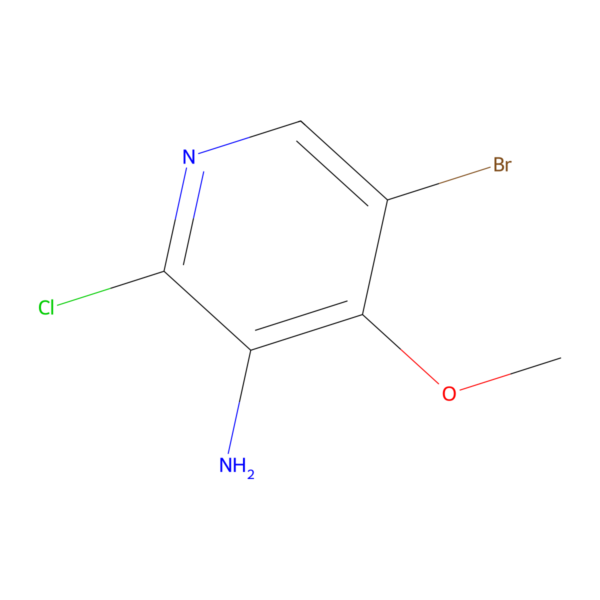 5-Bromo-2-chloro-4-methoxypyridin-3-amine molecular structure, CAS 2416234-84-7