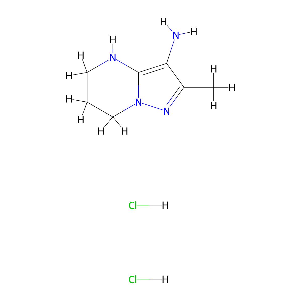 2-methyl-4H,5H,6H,7H-pyrazolo[1,5-a]pyrimidin-3-amine dihydrochloride molecular structure, CAS 2416235-02-2