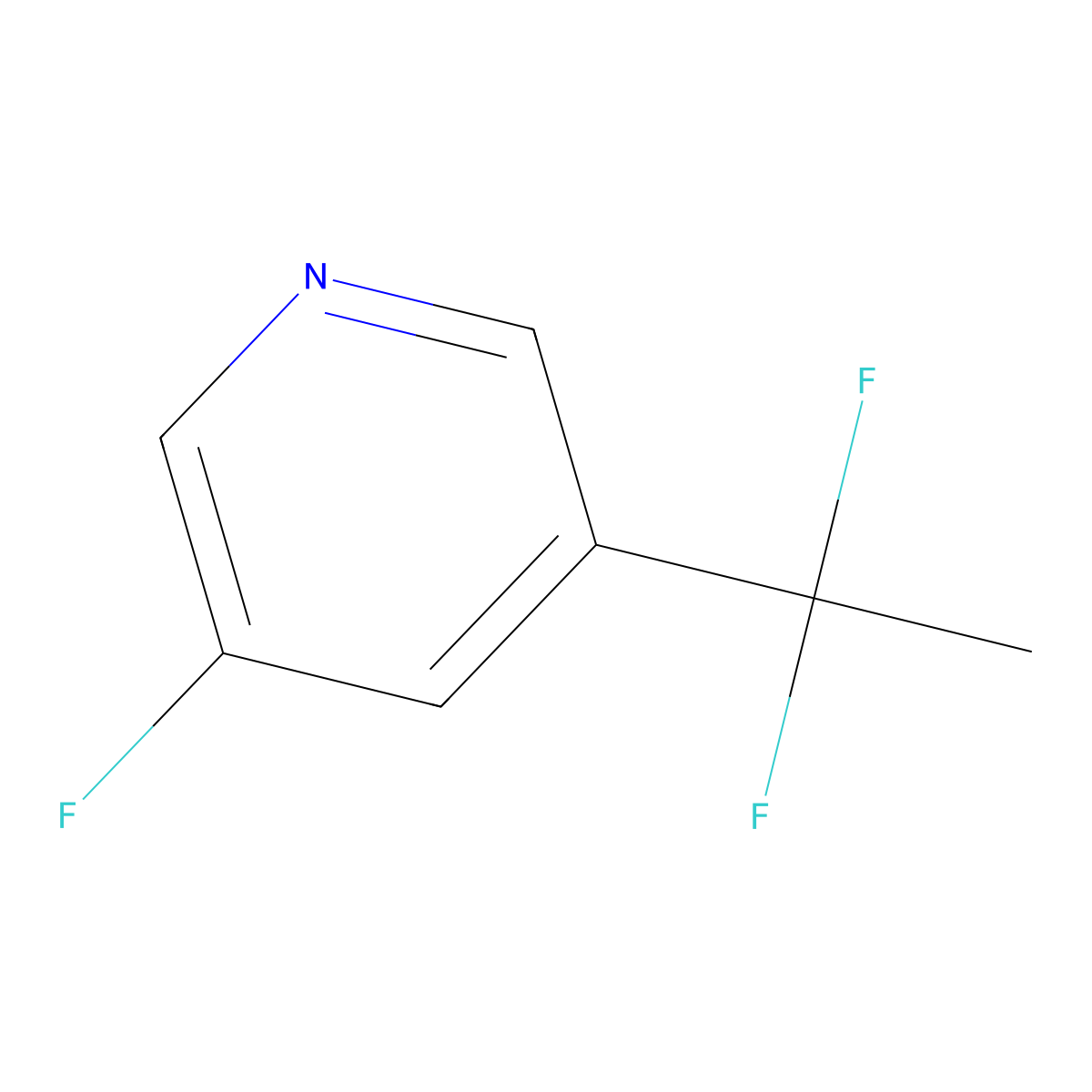3-(1,1-Difluoroethyl)-5-fluoropyridine molecular structure, CAS 2416235-14-6