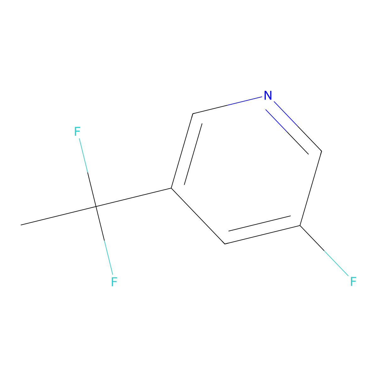 3-(1,1-Difluoroethyl)-5-fluoropyridine molecular structure, CAS 2416235-14-6