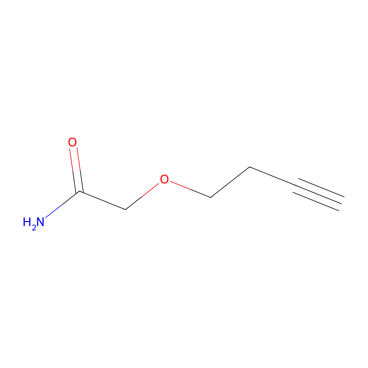 2-(But-3-yn-1-yloxy)acetamide molecular structure, CAS 2416235-17-9