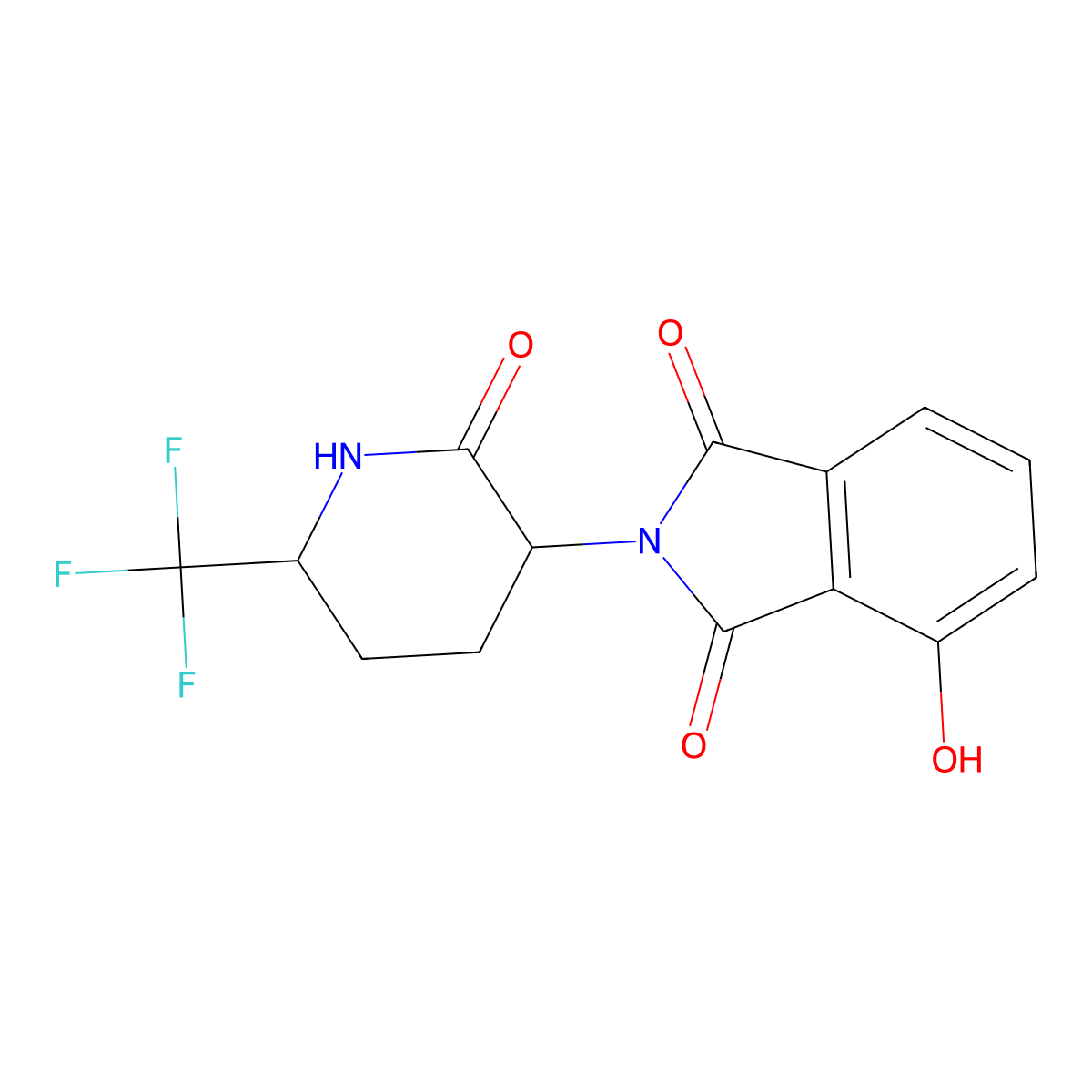 4-hydroxy-2-[2-oxo-6-(trifluoromethyl)piperidin-3-yl]-2,3-dihydro-1H-isoindole-1,3-dione molecular structure, CAS 2416235-20-4