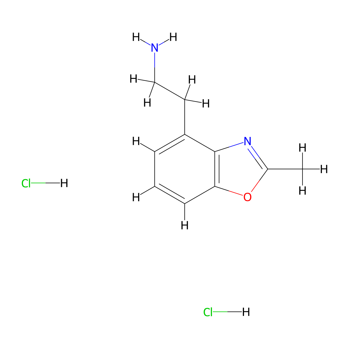 2-(2-Methyl-1,3-benzoxazol-4-yl)ethan-1-amine dihydrochloride molecular structure, CAS 2416235-36-2