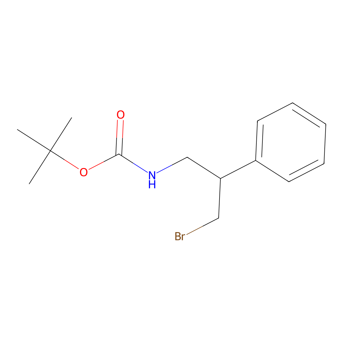 tert-butyl N-(3-bromo-2-phenylpropyl)carbamate molecular structure, CAS 2416235-45-3