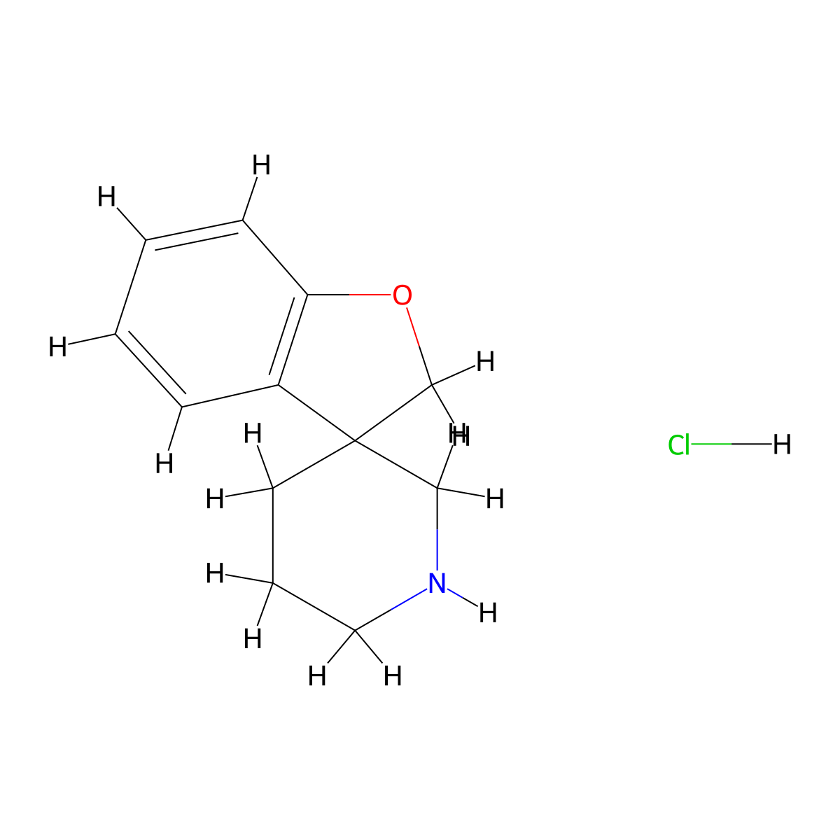 2H-spiro[1-benzofuran-3,3'-piperidine] hydrochloride molecular structure, CAS 2416235-57-7