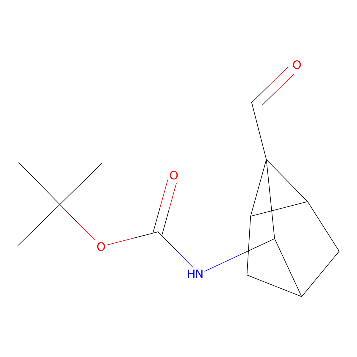 tert-butyl N-{2-formyltricyclo[2.2.1.0,2,6]heptan-3-yl}carbamate molecular structure, CAS 2416235-67-9