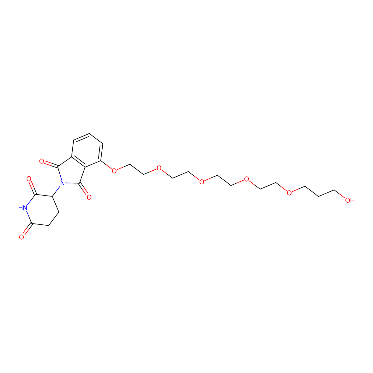 2-(2,6-dioxopiperidin-3-yl)-4-[(15-hydroxy-3,6,9,12-tetraoxapentadecan-1-yl)oxy]-2,3-dihydro-1H-isoindole-1,3-dione molecular structure, CAS 2416235-69-1