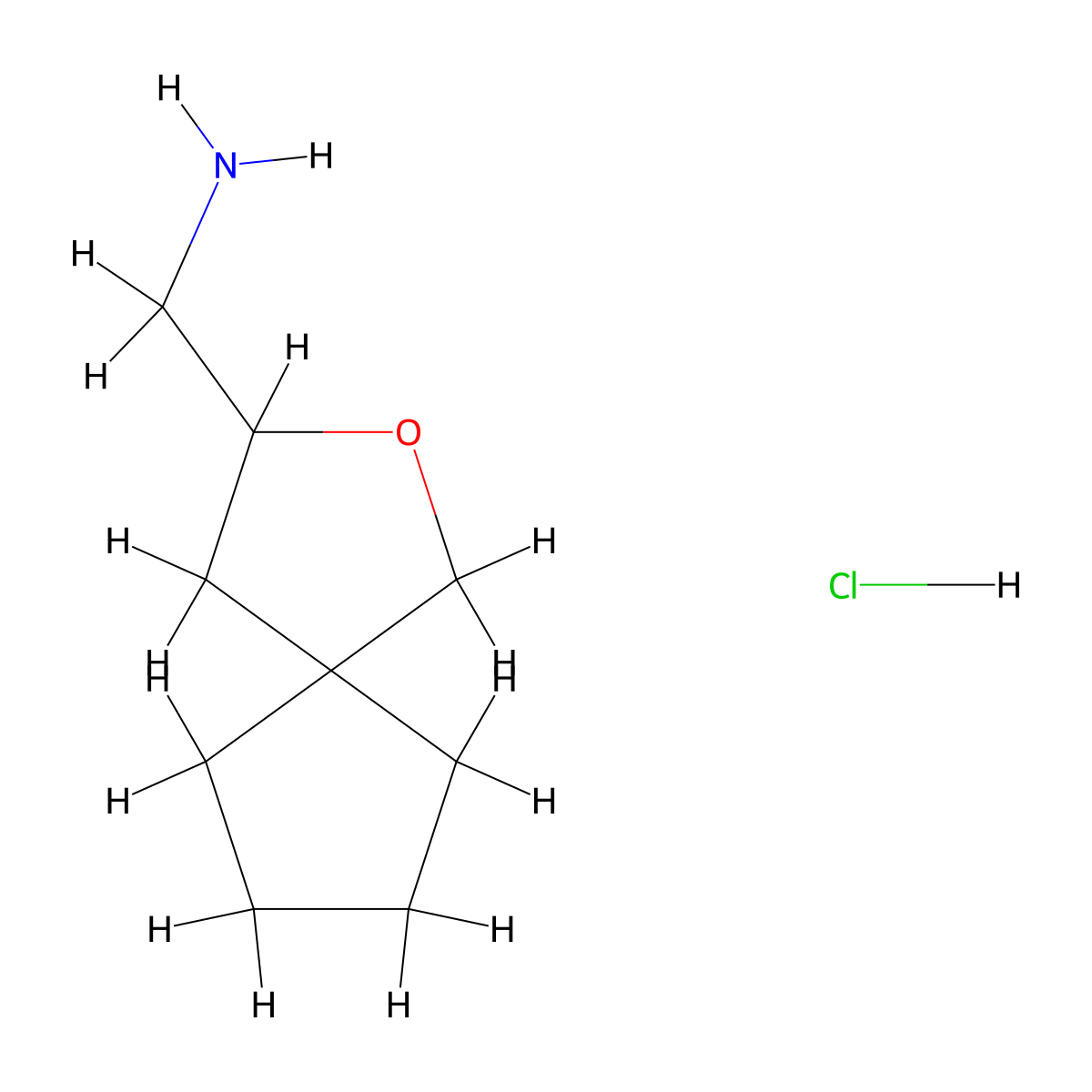 1-{2-Oxaspiro[4.4]nonan-3-yl}methanamine hydrochloride molecular structure, CAS 2416235-71-5